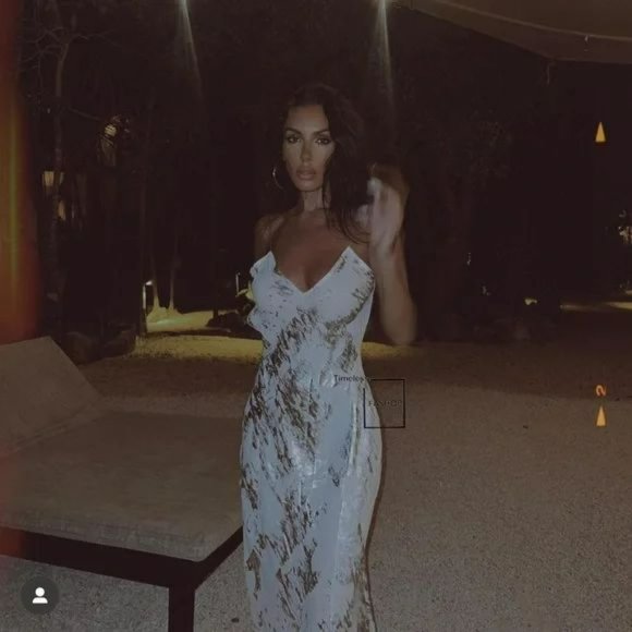 RARE METALLIC PRINT SLIP DRESS - Picture 2 of 16